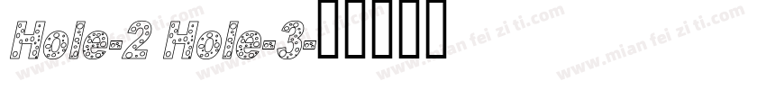 Hole-2 Hole-3字体转换
